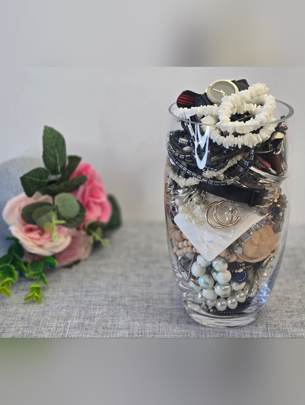 Mistery Costume Jewelry Jar Lot Vintage To Now To Wear‎ Or For Parts